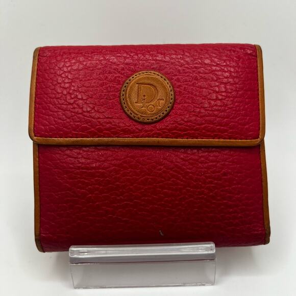 GUC Dior Red Trifold Wallet - Picture 1 of 8